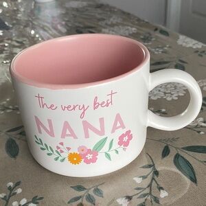 Nana Floral Mug - Pink and White